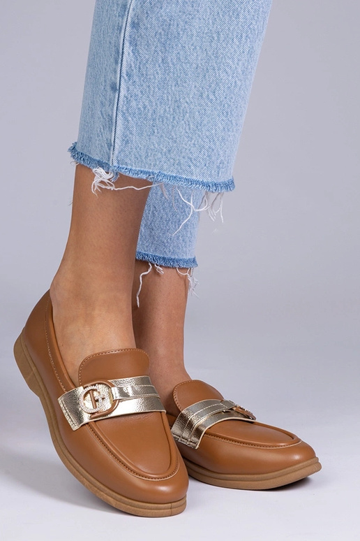 Mocassins marrons de eco-couro com...