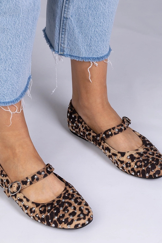 Bailarinas com estampa de onça com...