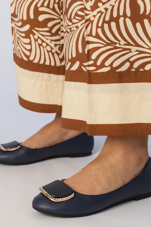 Balerinas femininas azul-marinho com...