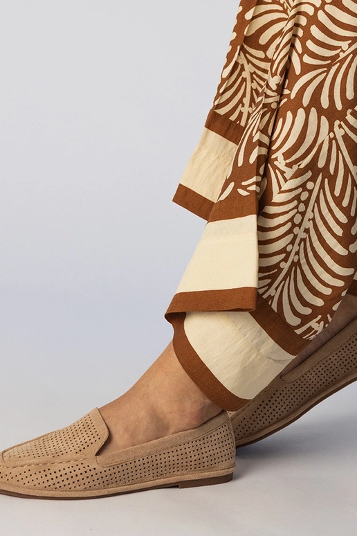 Mocassins bege em couro sintético,...