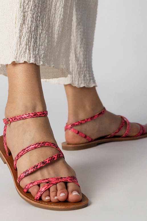 Sandálias rosas de sola plana, "Kates"