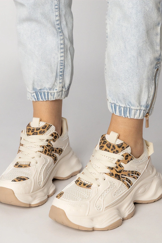 Tênis femininos cor areia com detalhe...