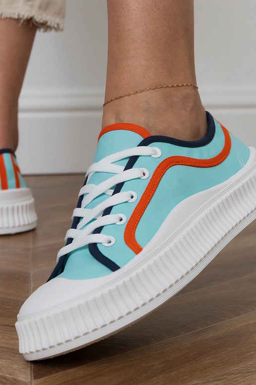 Sapatos femininos azuis com...