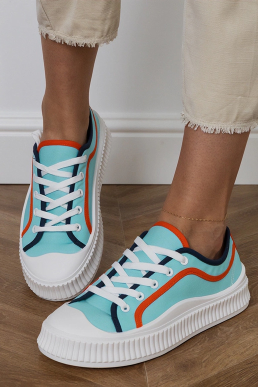 Sapatos femininos azuis com...