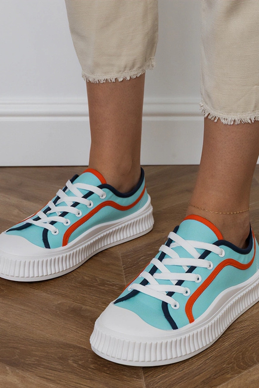 Sapatos femininos azuis com...