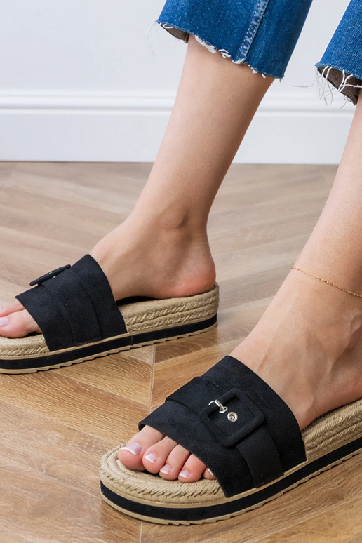 Lunda chinelos pretos com plataforma...