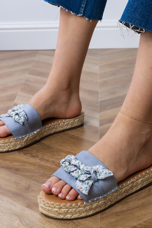 Kartis espadrilhas azuis com laço Kartis espadrilhas azuis com laço