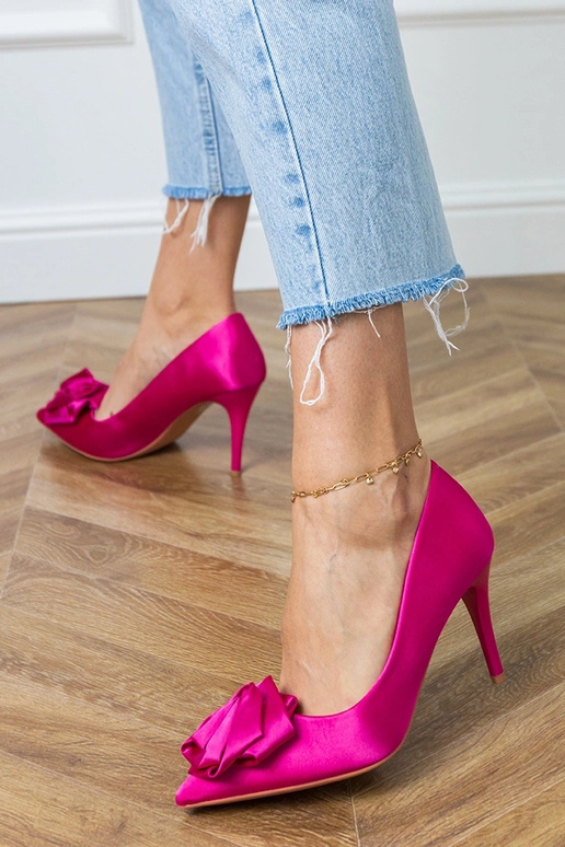 Sandálias de seda rose com flor Klerita Sandálias de seda rose com flor Klerita