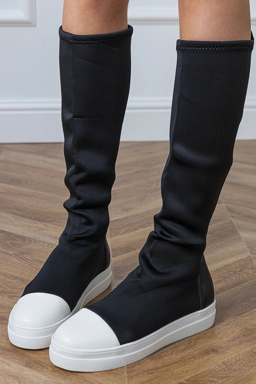 Botas esportivas pretas de tecido com...