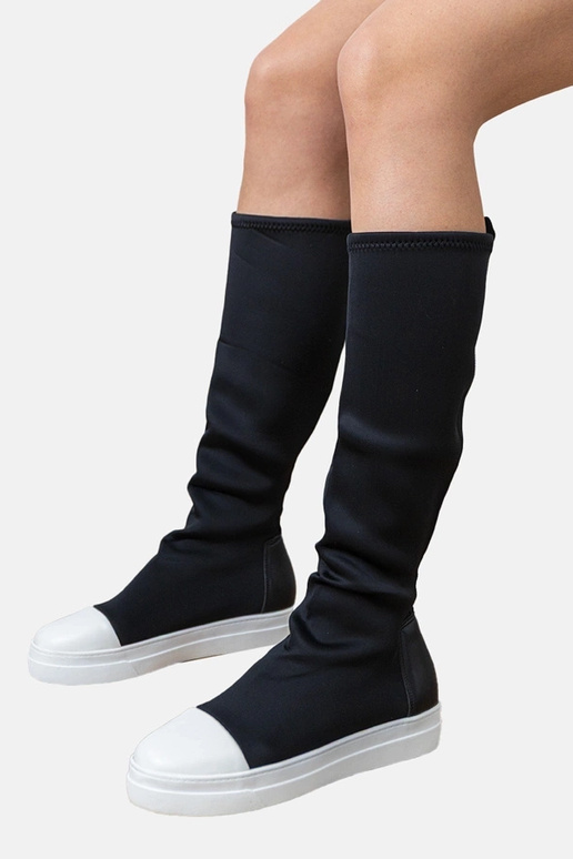 Botas esportivas pretas de tecido com...