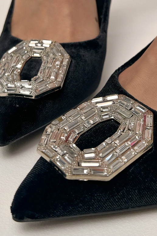 Sandálias de salto agulha pretas com...