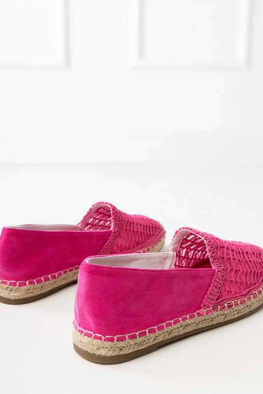 Espadrilhas rendadas rosas na...