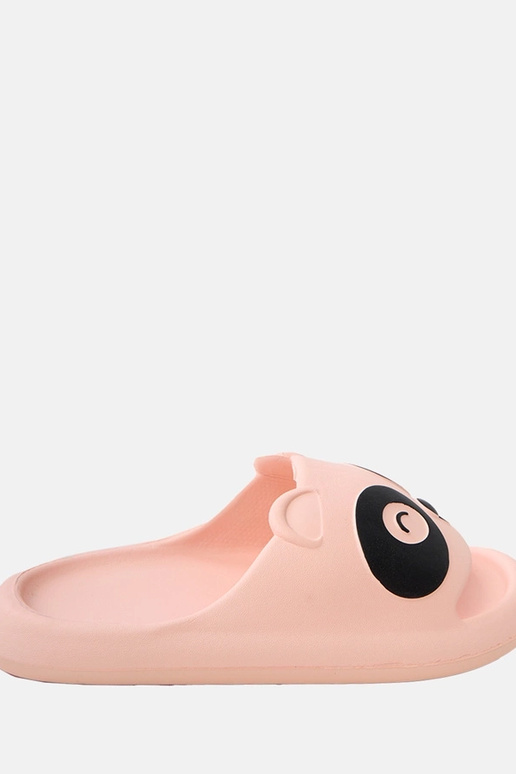 Chinelos infantis rosas com motivos... Chinelos infantis rosas com motivos...