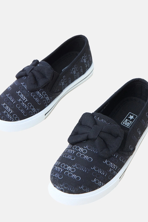 Tênis infantis pretos com laço Missi Tênis infantis pretos com laço Missi