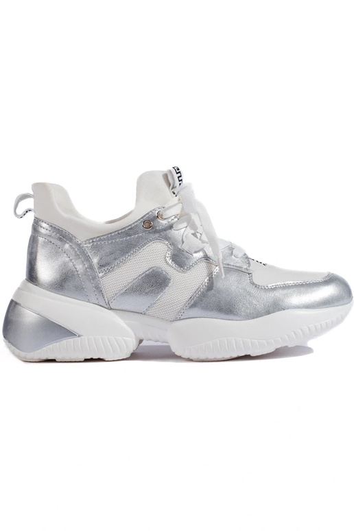 Shelovet sapatos modelo tênis cor prata Shelovet sapatos modelo tênis cor prata