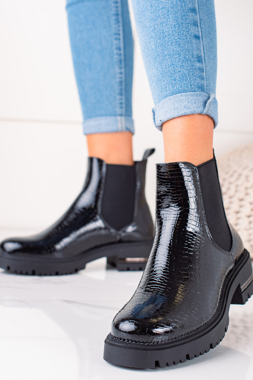 Bota preta estilosa SERGIO LEONE