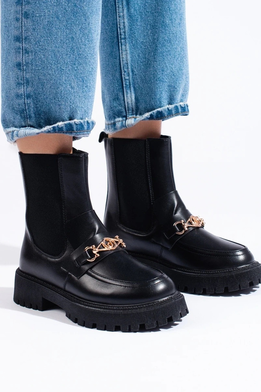 Botas femininas com plataforma em...