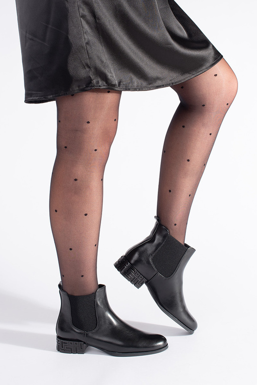 botas Chelsea pretas com salto...