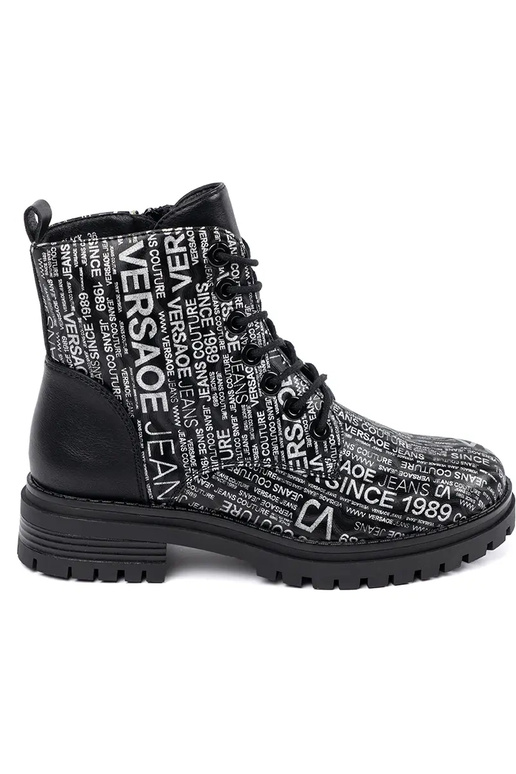 botas com estampa para mulheres em preto