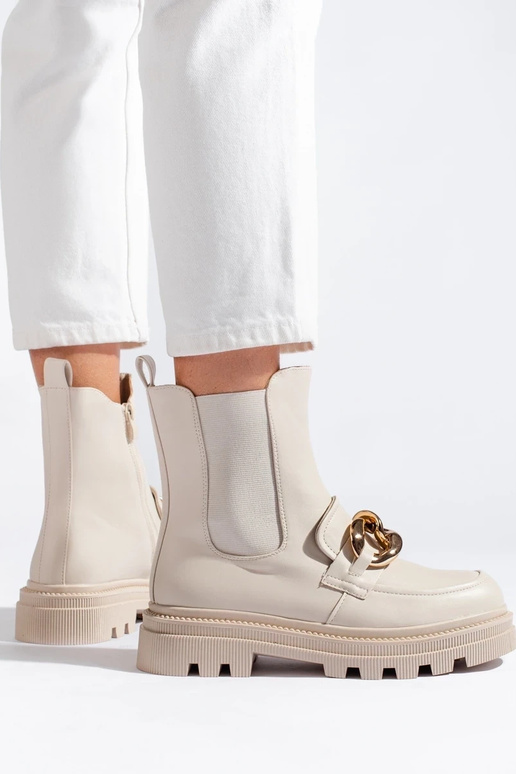 Botas femininas com plataforma na cor...