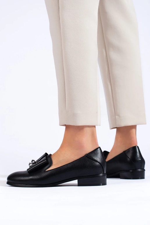 sapatos com cristais Potocki cor preta