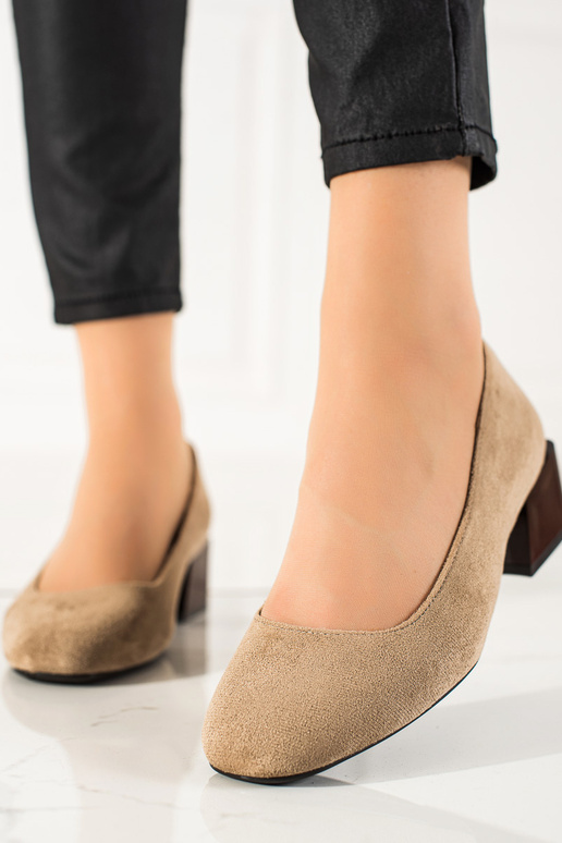 Saltos altos estilosos Sergio Leone bege Saltos altos estilosos Sergio Leone bege