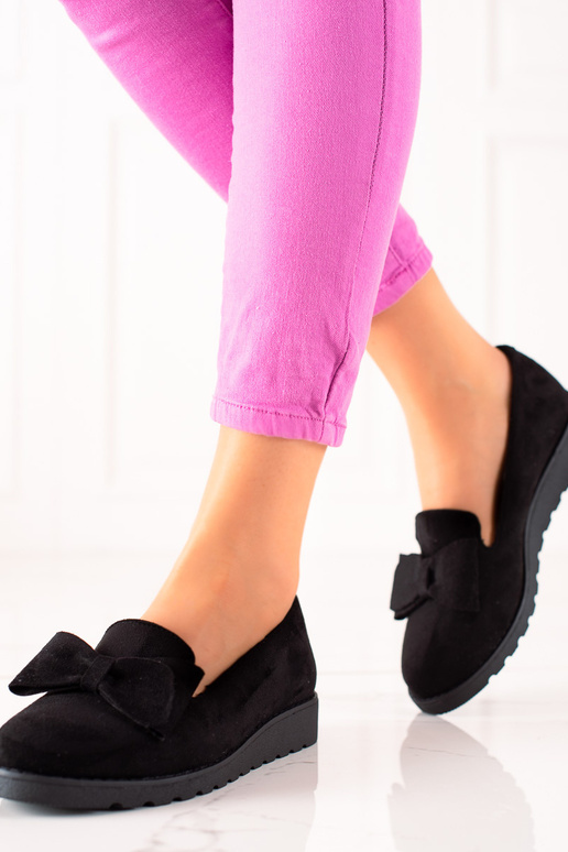 botins de camurça com fita