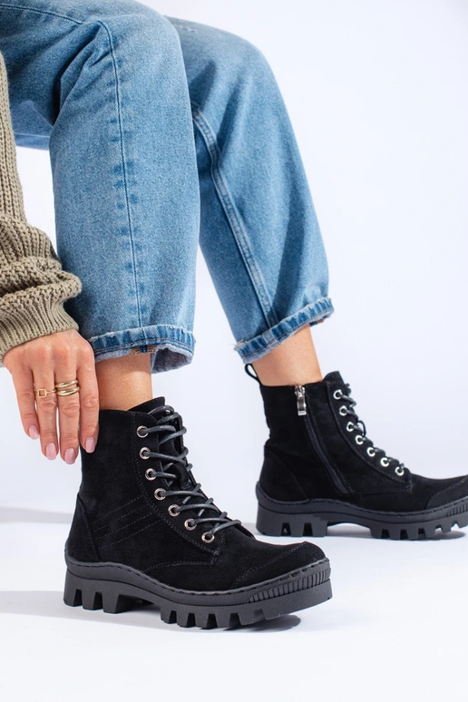 com atacadores sapatos femininos...