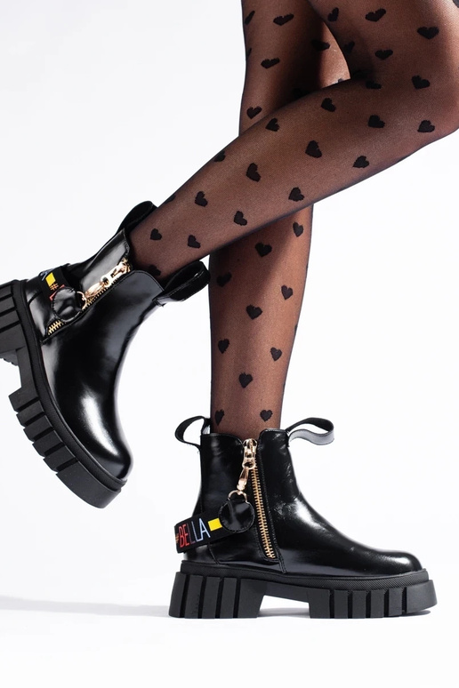 botas pretas com plataforma