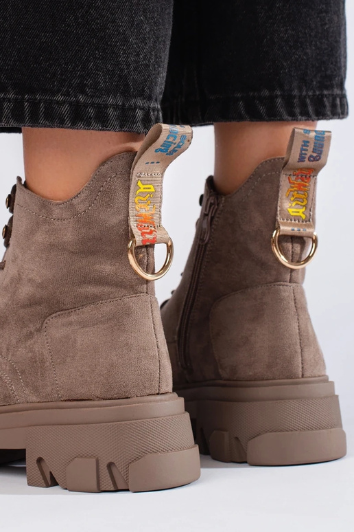 sapatos femininos de camurça com sola...