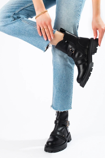 Botas pretas femininas com... 2