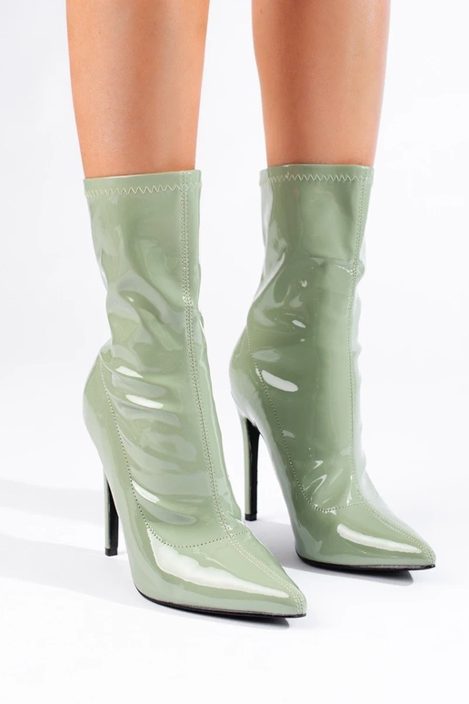 Botins femininos de salto alto feitos...