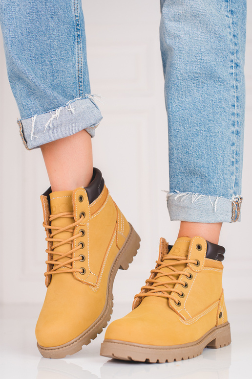 Botas de couro DK camelo