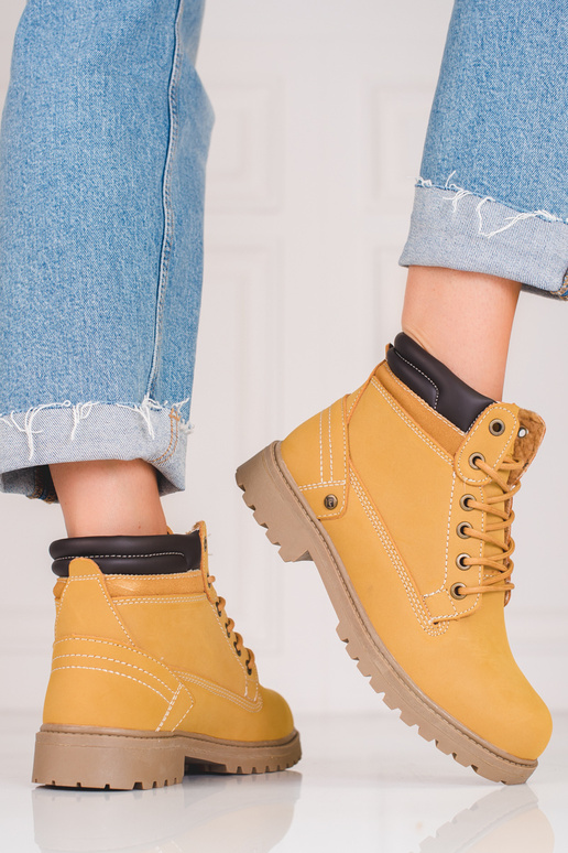 Botas de couro DK camelo