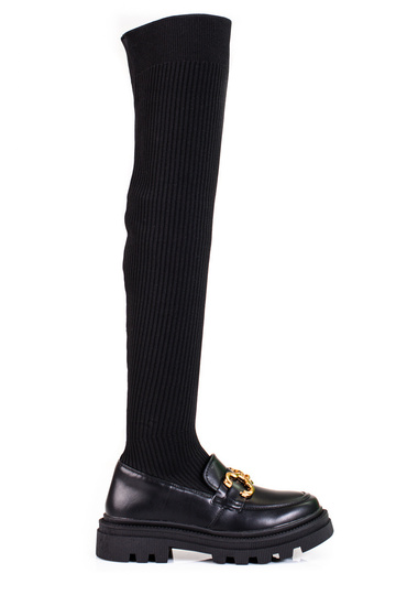 botins pretos com cano...