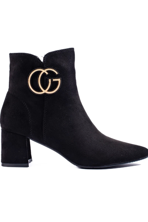 Botins femininos com decote em V em...