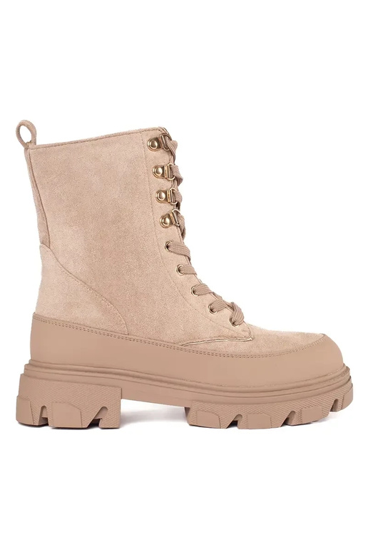 Botas femininas com plataforma bege... Botas femininas com plataforma bege...