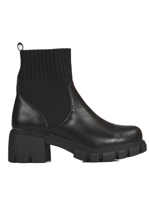 sapatos femininos pretos com parte...