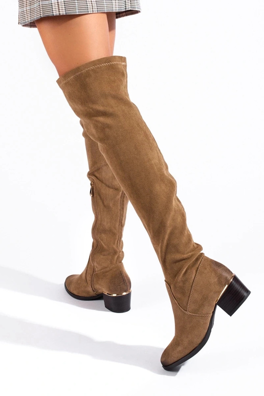 botas de camurça Vinceza bege botas de camurça Vinceza bege