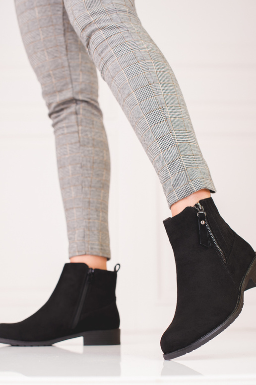 sapatos femininos baixos de camurça