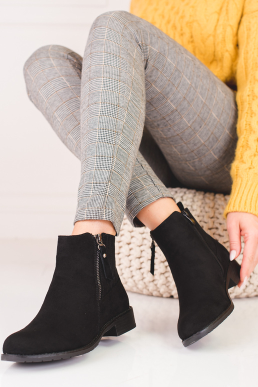 sapatos femininos baixos de camurça