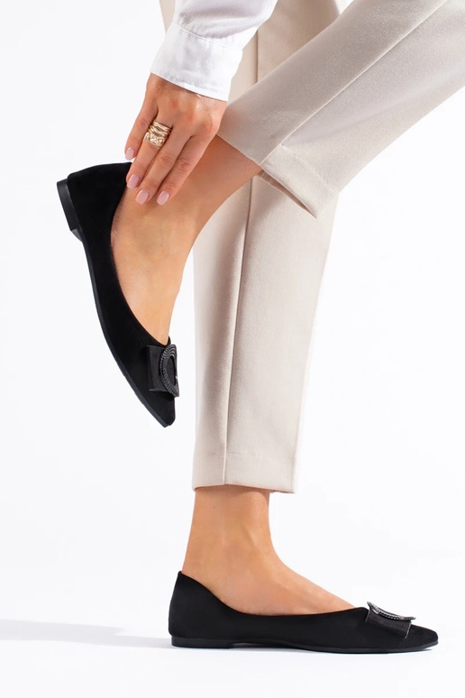 feito de camurça bailarina Shelovet... feito de camurça bailarina Shelovet...