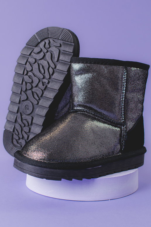 botas de neve prateadas para meninas