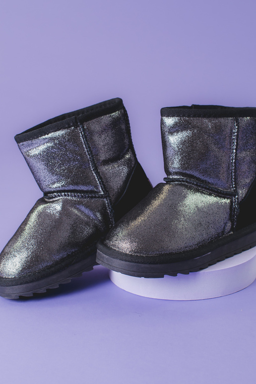 botas de neve prateadas para meninas