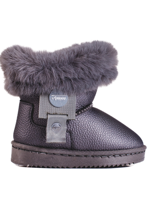 botas de neve cinza para meninas com...