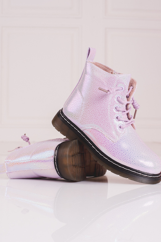 Botas meninas cor rosa brilhante