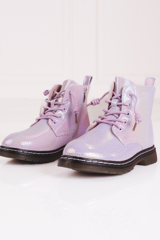 Botas meninas cor rosa brilhante