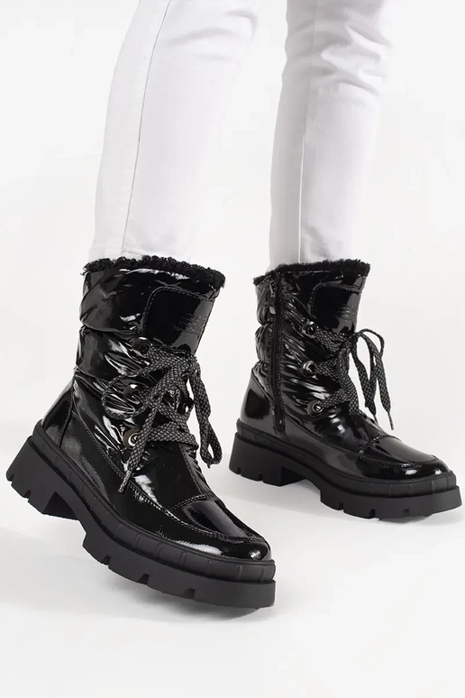 Botas de neve femininas quentes e... Botas de neve femininas quentes e...