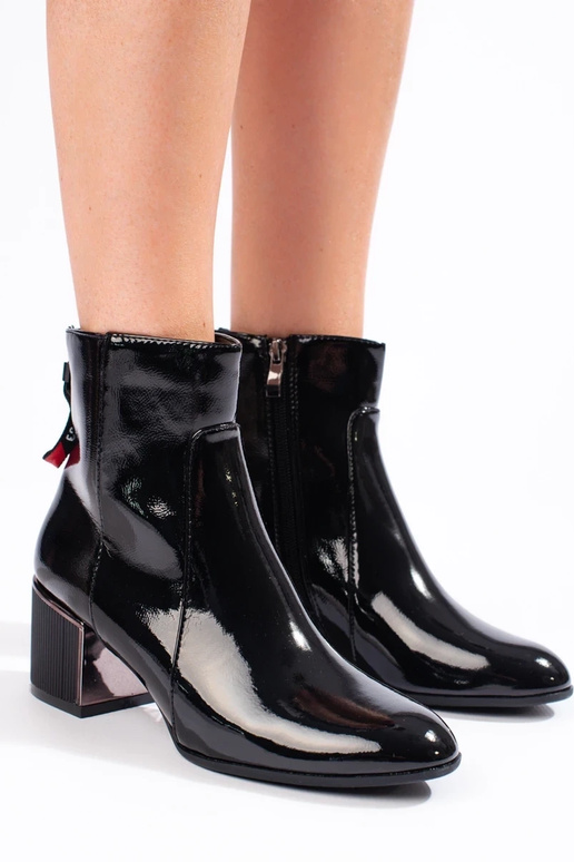 sapatos femininos pretos com efeito laca sapatos femininos pretos com efeito laca