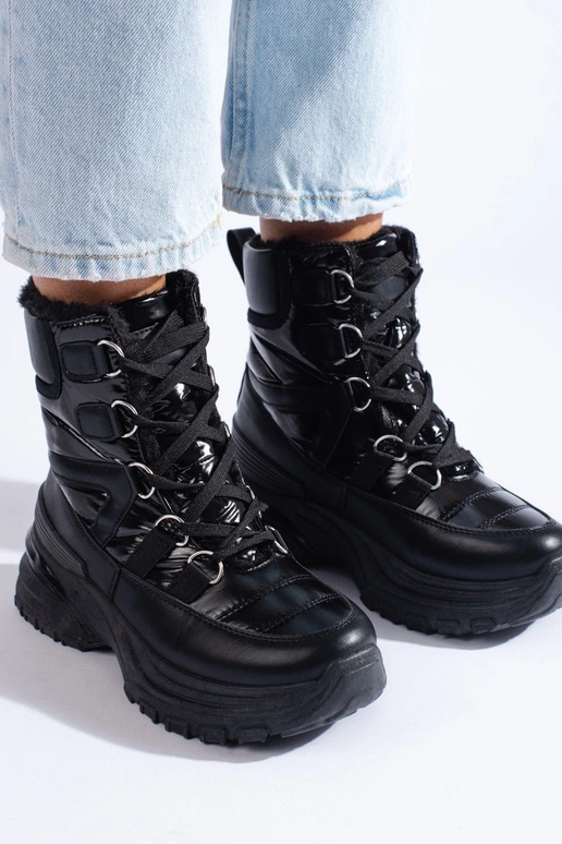 botas de neve femininas pretas com... botas de neve femininas pretas com...